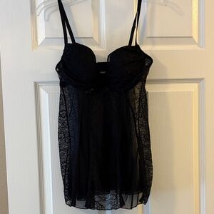 Elegant Black Lace Lingerie Top